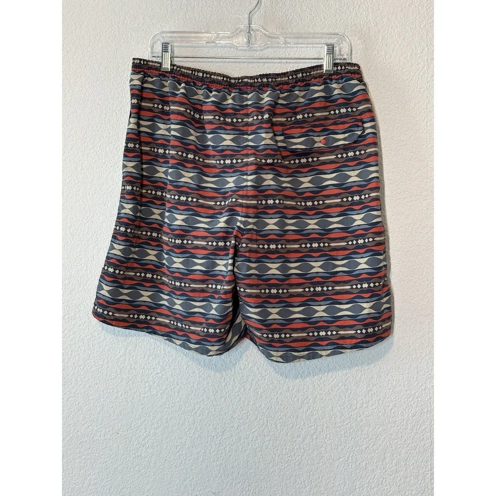 Patagonia Baggies 7 Shorts Men Large Aztec Geometric Drawstring Swim Trunks Line